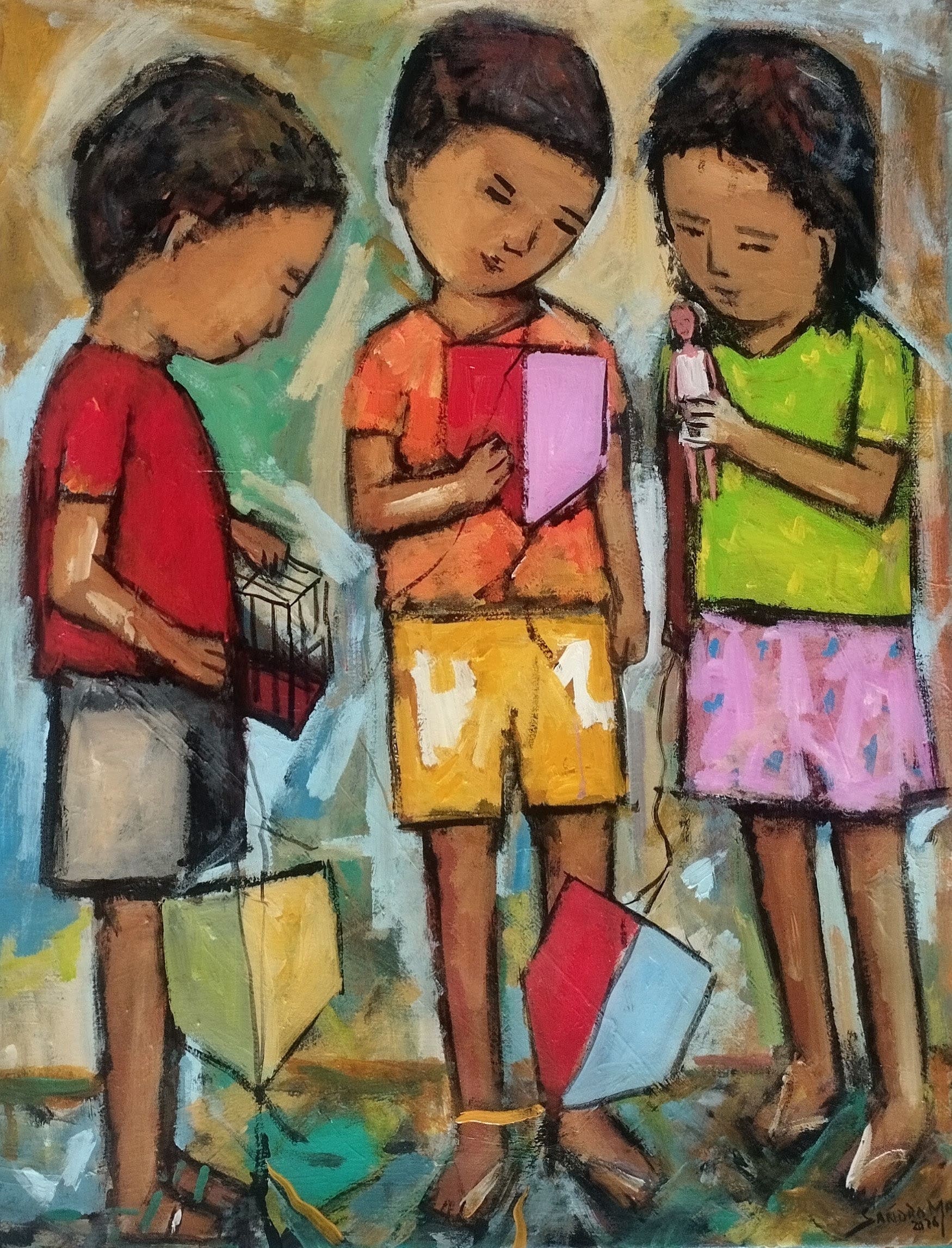 Crianças E Pipas